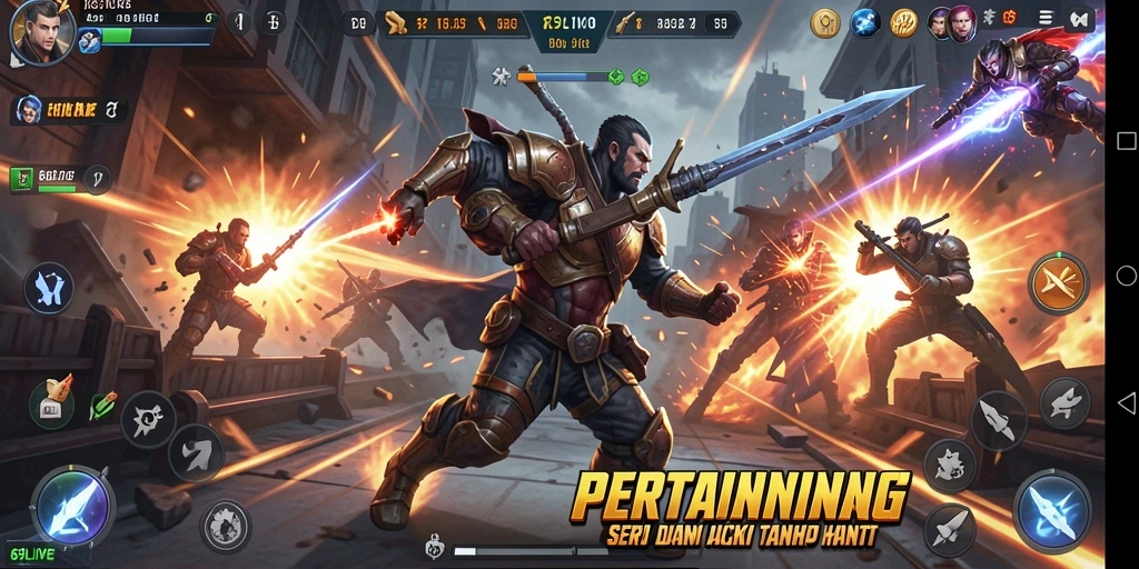 Tampilan menarik saat pertarungan seru dalam 69LIVE.