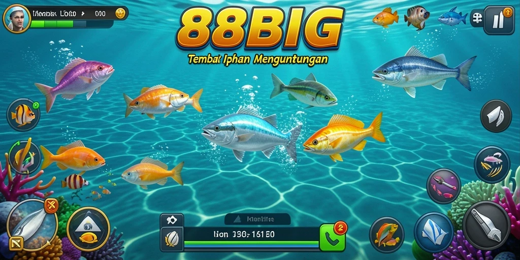 Tampilan gameplay menembak ikan yang seru dan menantang di 88BIG.