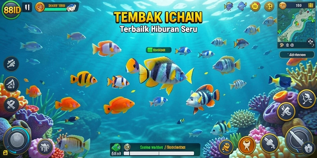 Screenshot gameplay 88ID yang menunjukkan keseruan menangkap ikan.