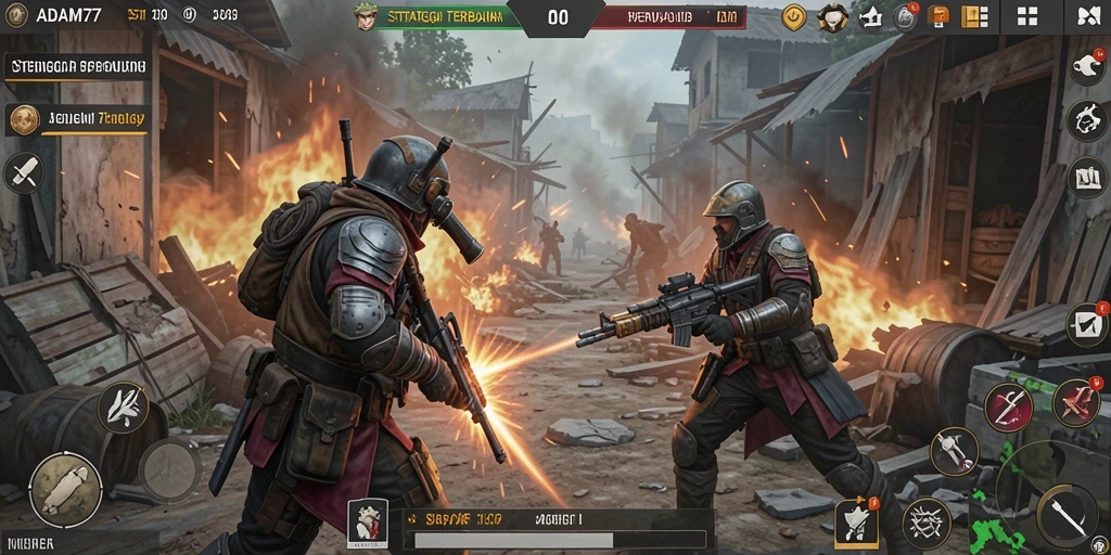 Tampilan gameplay ADAM77 yang menarik dan mendebarkan.