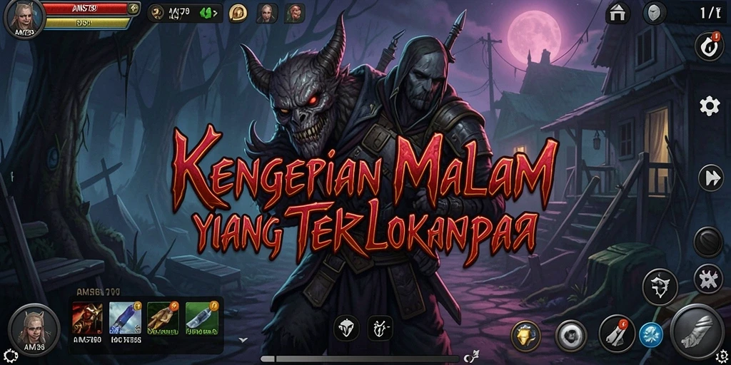 Tampilan gameplay yang mencekam di AMS789 dengan suasana Horror yang intens.