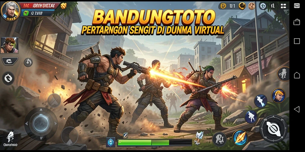 Screenshot menampilkan pertarungan epik dalam BANDUNGTOTO.