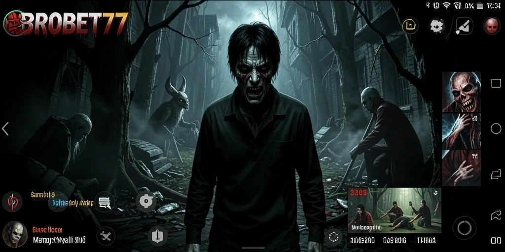 Screenshot utama BROBET77 menampilkan momen gameplay yang mencekam dan menakutkan.