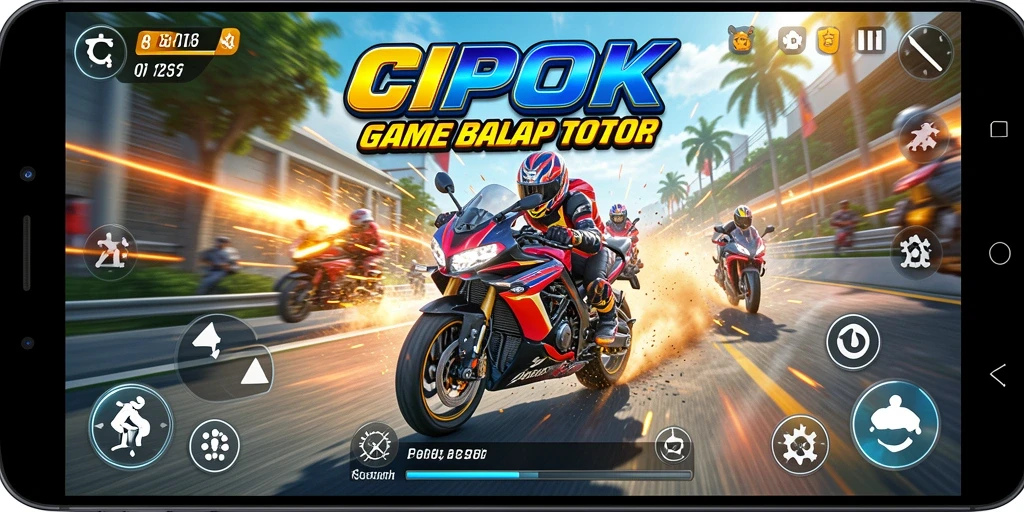 Gameplay <strong>CIPOK</strong> yang intens dalam balapan motor yang realistis.