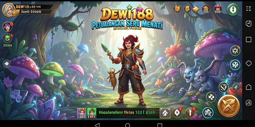 Tampilan gameplay DEWI188 dengan misi petualangan yang mendebarkan.