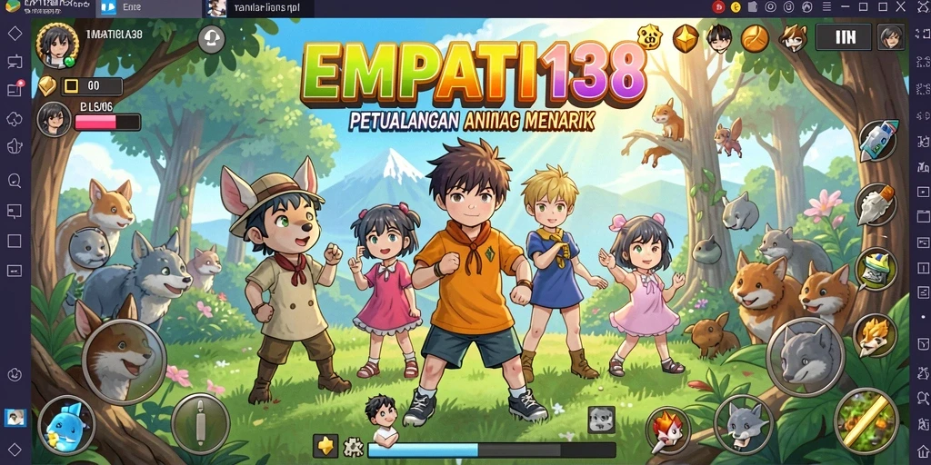 Tampilan gameplay seru dalam dunia Anime
