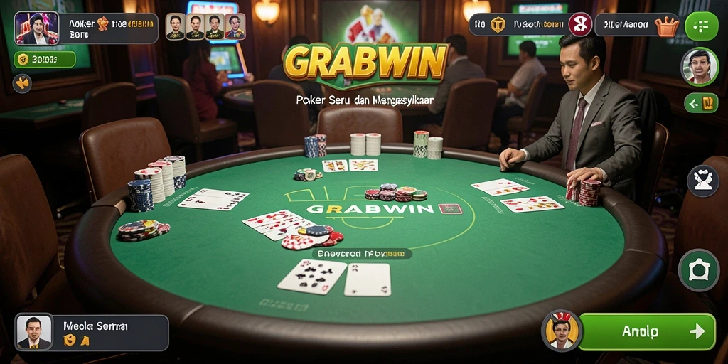 Screenshot gameplay Poker yang mendebarkan di GRABWIN.