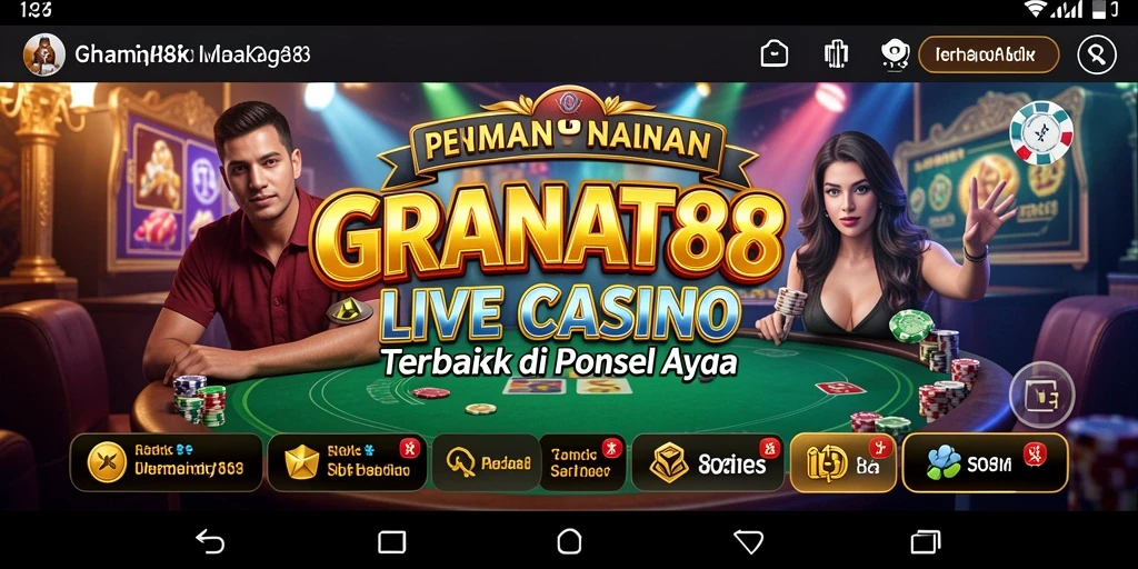 Tampilan grafik memukau dari permainan Live Casino di GRANAT88.