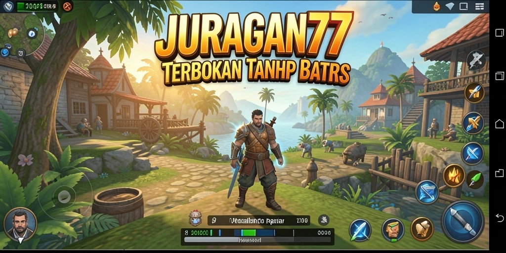 Gameplay seru JURAGAN77 di dunia terbuka yang luas.