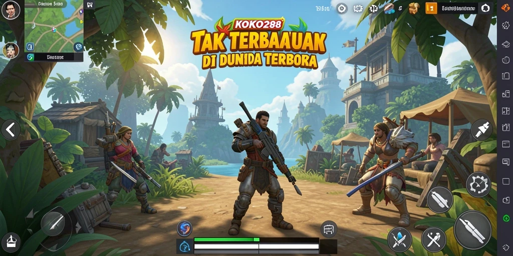 Tangkapan layar gameplay KOKO288 menampilkan eksplorasi dunia terbuka yang menakjubkan.