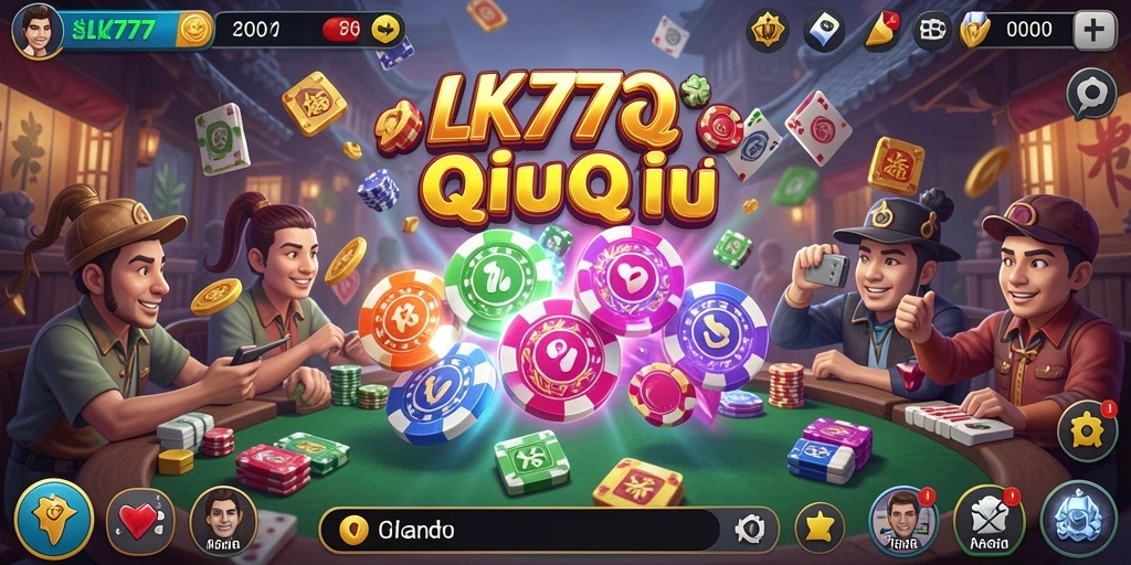 Screenshot utama LK777 menampilkan gameplay seru QiuQiu yang mendebarkan.