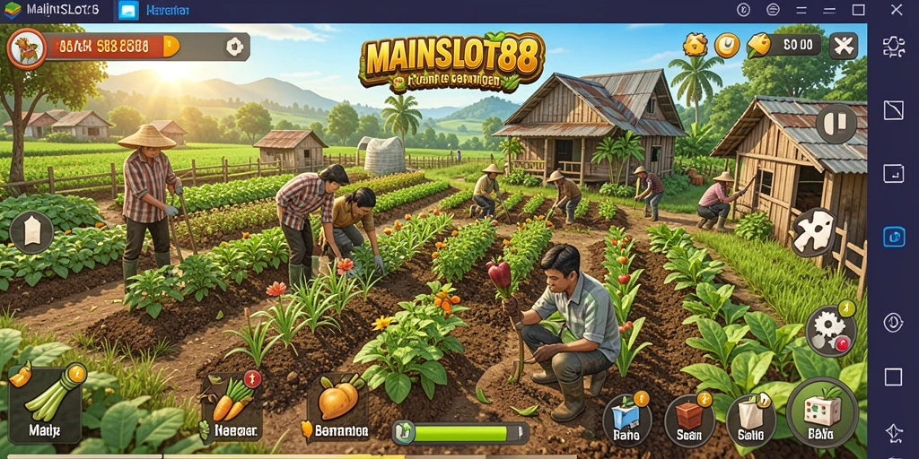 Tampilan gameplay MAINSLOT88 yang menarik saat bertani.