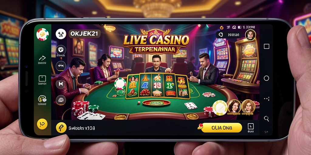 Tampilan antarmuka permainan Live Casino di OKJEK21.