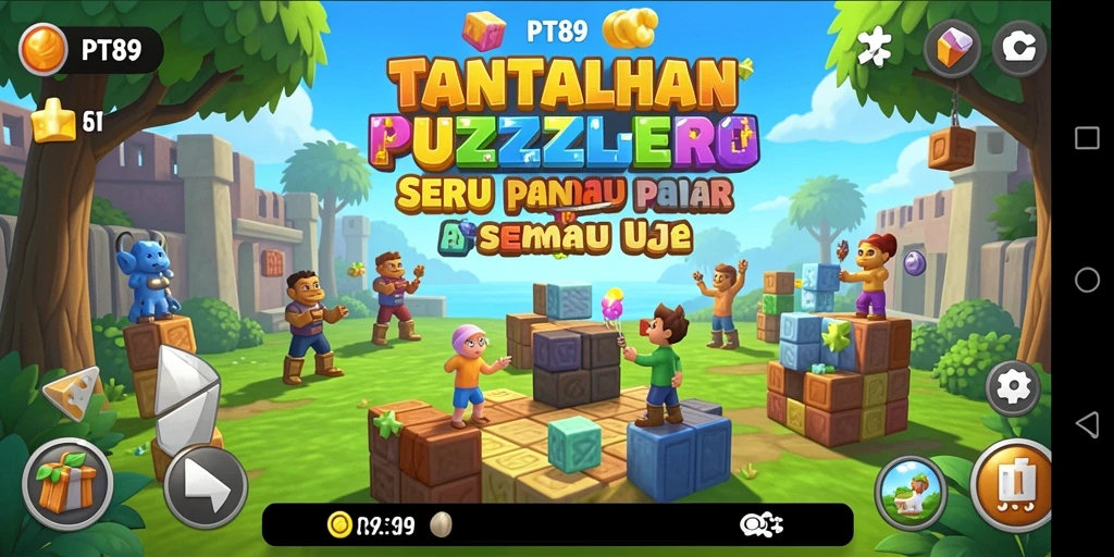 Screenshot PT89 menunjukkan gameplay seru dengan berbagai puzzle menantang.