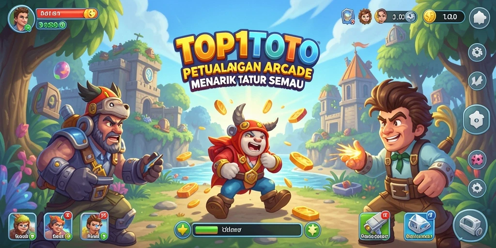 Screenshot utama TOP1TOTO menampilkan gameplay arcade yang seru.
