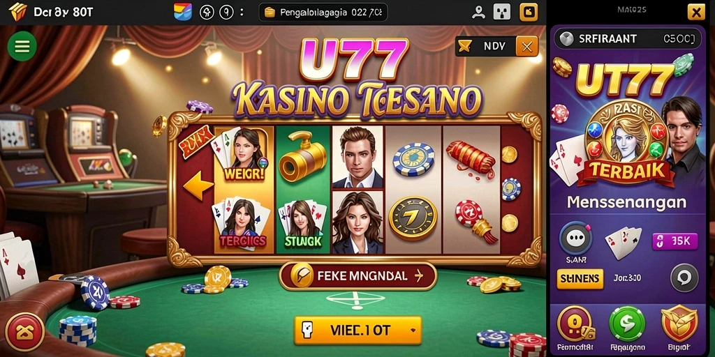 Tampilan menakjubkan dari UT77 yang menampilkan keseruan permainan Kasino.