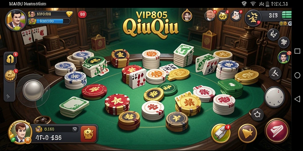 Gameplay menarik dalam permainan QiuQiu VIP805.